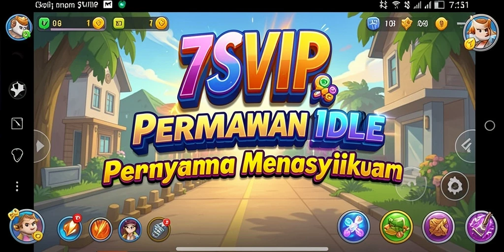 Tampilan gameplay 7SVIP dengan karakter aktif mengumpulkan sumber daya.