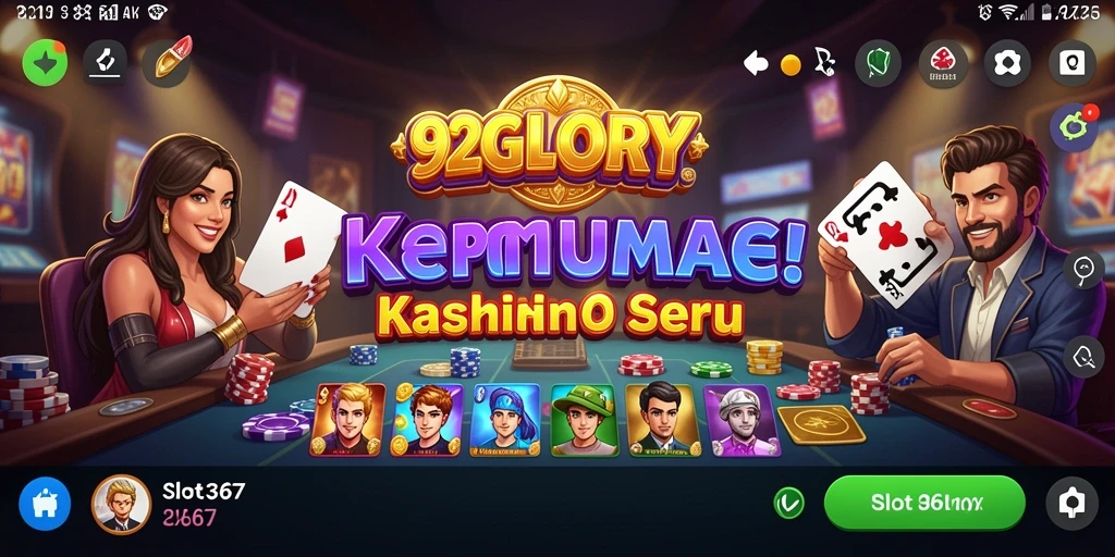Tampilan gameplay seru di 92GLORY dengan variasi permainan Kasino.