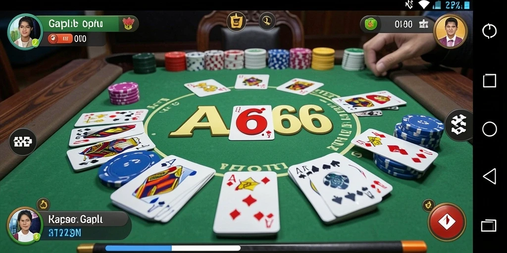 Tampilan gameplay seru dalam permainan Gaple AA666.