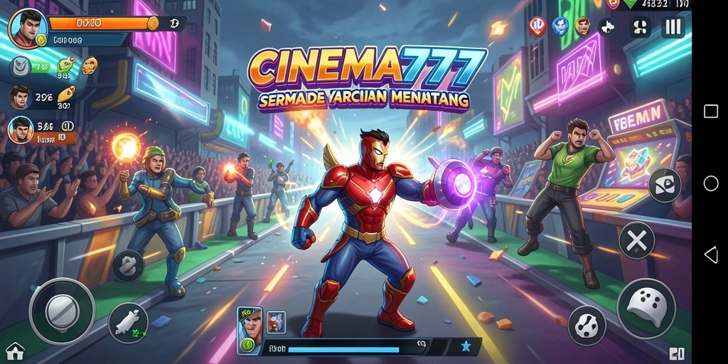 Screenshot gameplay CINEMA777 dengan desain grafis yang menakjubkan.