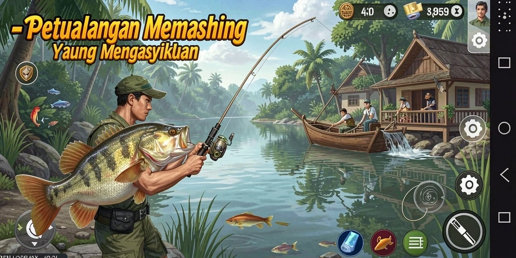 Tangkapan ikan besar dalam gameplay HR89 yang seru.