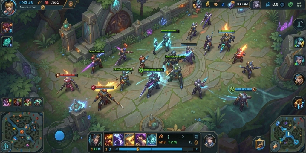 Gambaran gameplay yang intens dan strategis di IDKLUB.