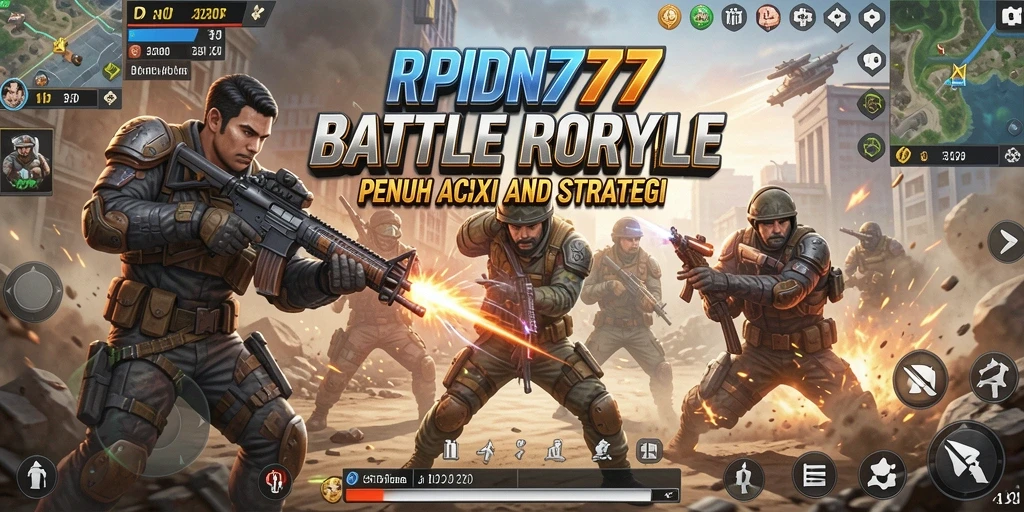 Gameplay seru di RPIDN777 dengan pertarungan Battle Royale yang intens.