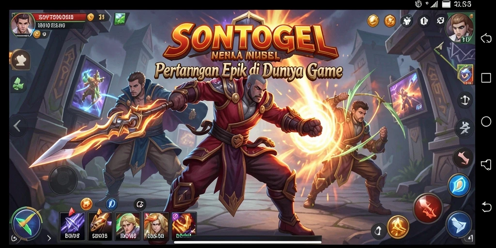 Tampilan seru dari gameplay pertarungan di SONTOGEL.